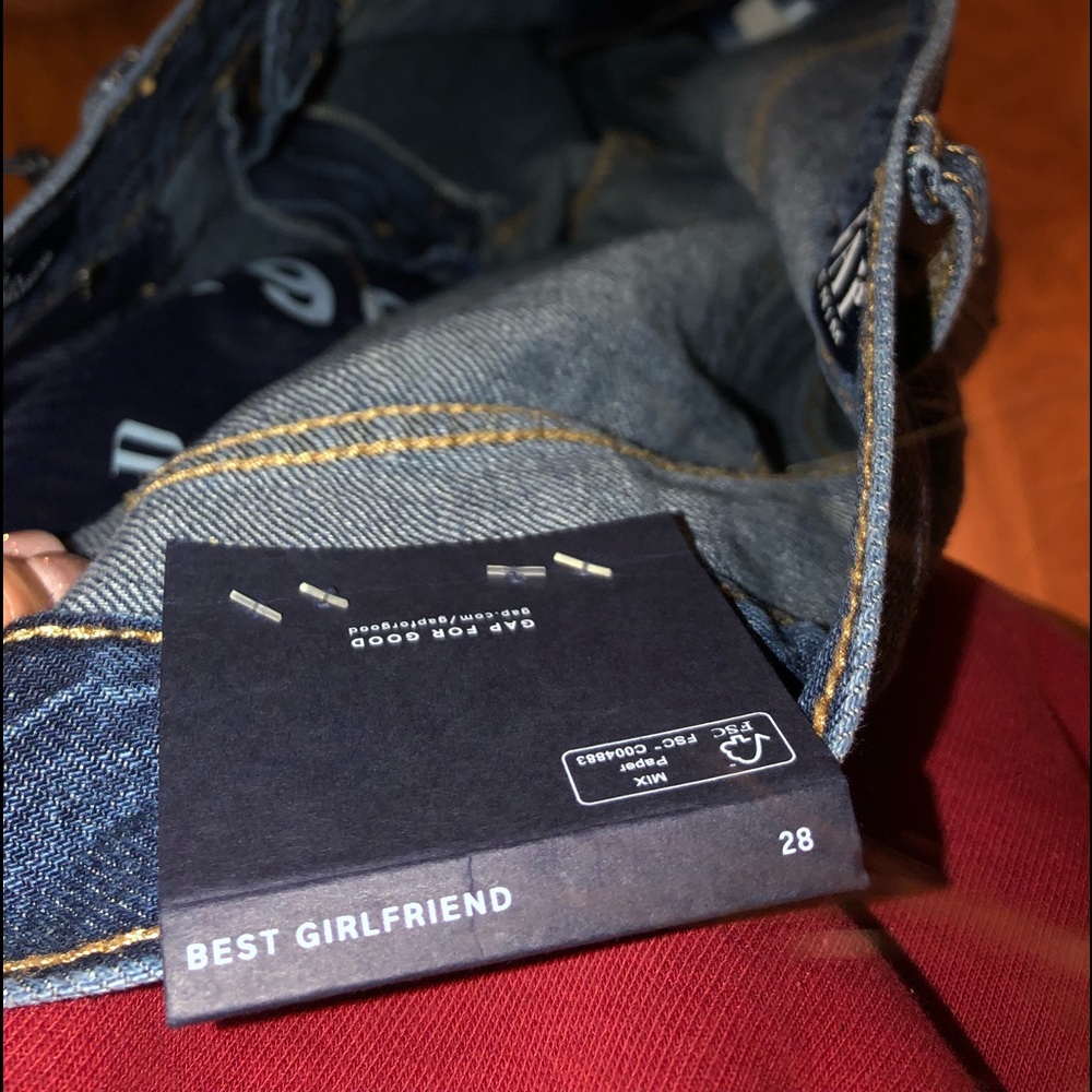 GAP Best girlfriend medium wash ripped jeans - Picture 5 of 7
